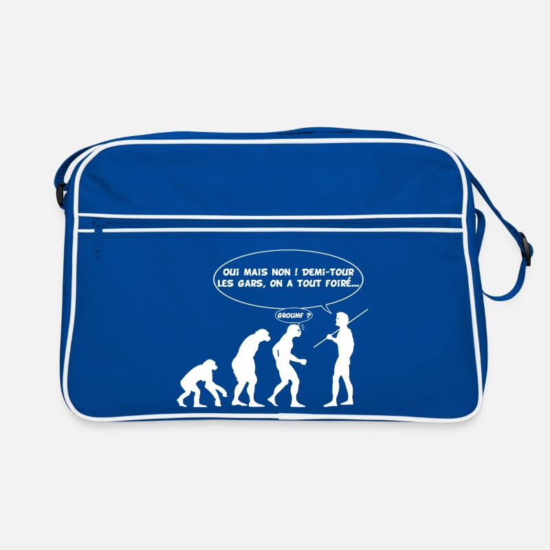 Evolutionsfehler (weiß) Retro Tasche