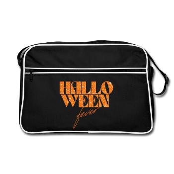 Halloween Fever Glitter Typography - Retro Bag - black/white - Front