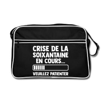 Sixties Crisis Birthday Gift Humor - Retro Bag - black/white - Front
