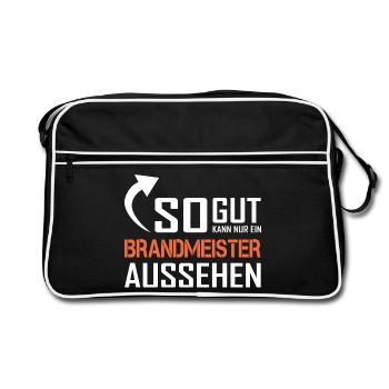 Seul un chef des pompiers peut avoir l’air aussi bien - Sac Retro - noir/blanc - Devant