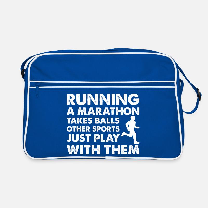 Coureur de marathon Un marathon demande du courage Sac Retro