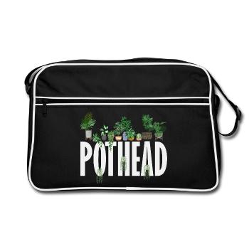 Plant Lovers Plants Gardeners Gardening - Retro Bag - black/white - Front