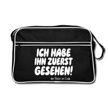 I saw the error first - Retro Bag - black/white - Front