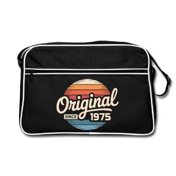 Cadeau d’anniversaire vintage 1975 Vintage 1975 - Sac Retro - noir/blanc - Devant