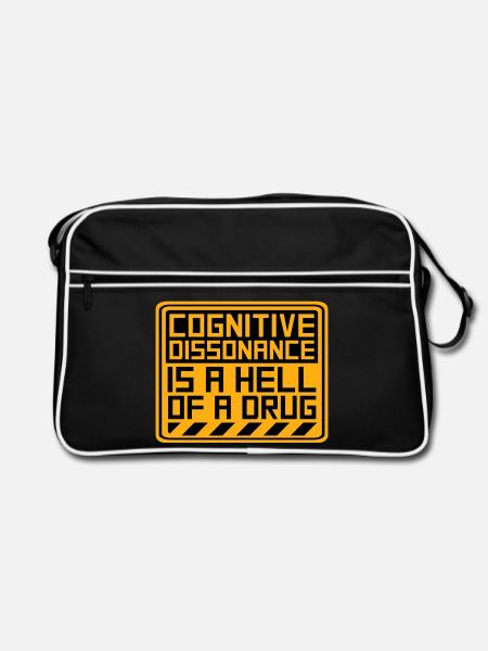 La dissonance cognitive est un sacré dicton. - Sac Retro - noir/blanc - Devant