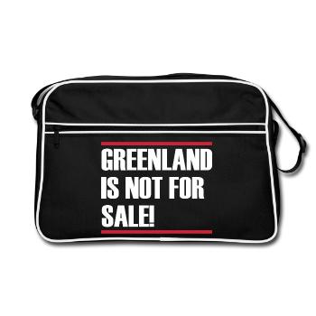 Le Groenland n’est pas à vendre - Sac Retro - noir/blanc - Devant