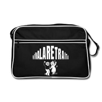 Viva la Retraita (texte blanc) - Sac Retro - noir/blanc - Devant
