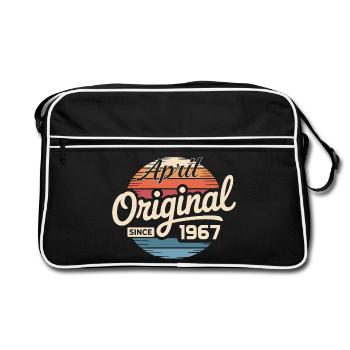 Né en avril 1967 - 59e anniversaire avril 1967 - Sac Retro - noir/blanc - Devant