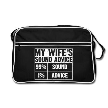 My Wife's Sound Advice Graphic Tee - Retro Bag - black/white - Front