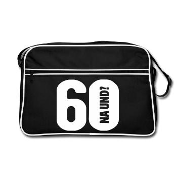 60 So what? Not so bad - birthday - Retro Bag - black/white - Front