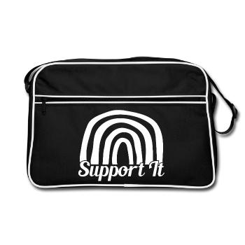 Citation d’assistant social : Soutien au travail social - Sac Retro - noir/blanc - Devant