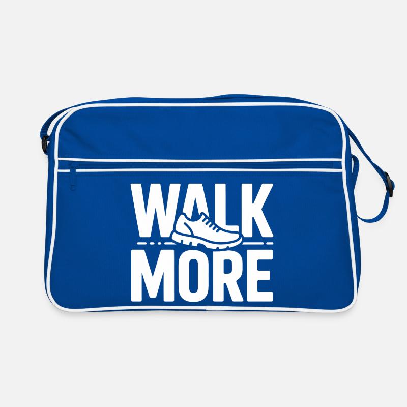 Walk More 10000 Schritte Retro Tasche
