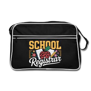 Secrétariat de l’école Bureau d’administration scolaire Organisation - Sac Retro - noir/blanc - Devant