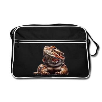 Dragon barbu - Sac Retro - noir/blanc - Devant