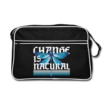 Le changement des libellules libellules est naturel - Sac Retro - noir/blanc - Devant