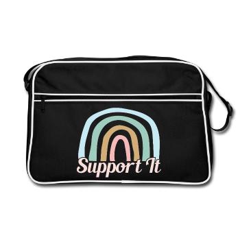 Citation d’assistant social : Soutien au travail social - Sac Retro - noir/blanc - Devant