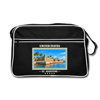 Vereinigte Staaten St. Augustine Vintage Reisemark - Retro Tasche - Schwarz/Weiß - Vorne