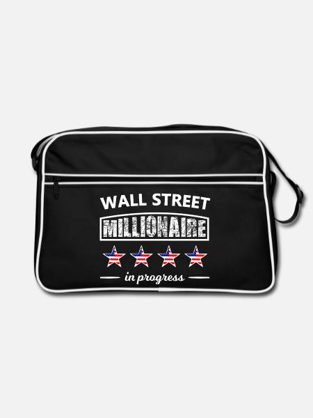 Wall Street Millionär - Retro Tasche - Schwarz/Weiß