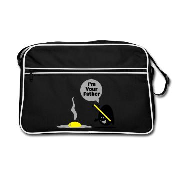 egg vader - Retro Bag - black/white - Front