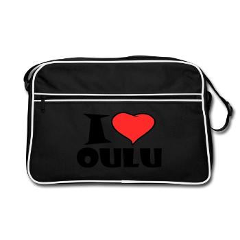 Oulu - Retro Bag - black/white - Front