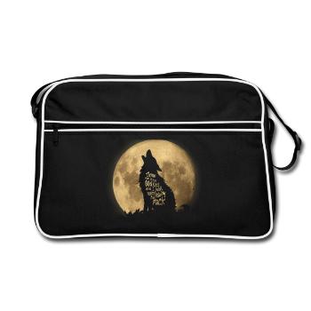 Throw me to the Wolves - Retro Tasche - Schwarz/Weiß - Vorne