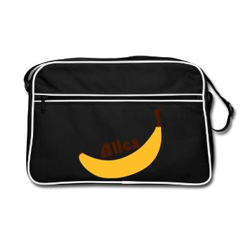 tous banane - Sac Retro - noir/blanc - Devant
