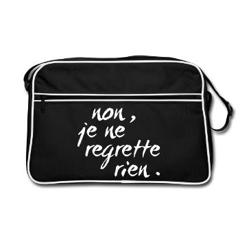 non, je ne regrette rien - blanc - Sac Retro - noir/blanc - Devant
