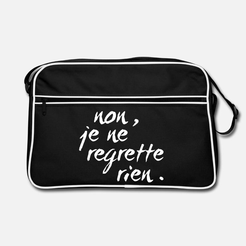 non, je ne regrette rien - blanc Sac Retro