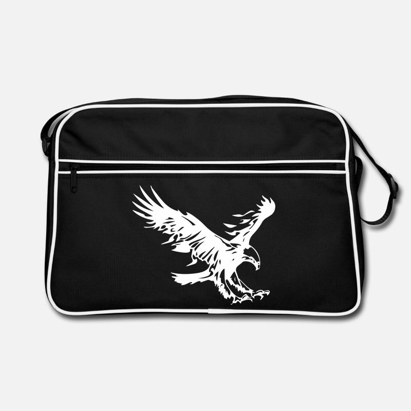 flaming eagle - design Retro Bag