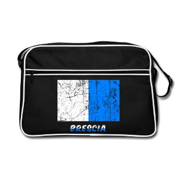 Brescia flag Fahne Flagge flag bandera drapeau - Retro Bag - black/white - Front