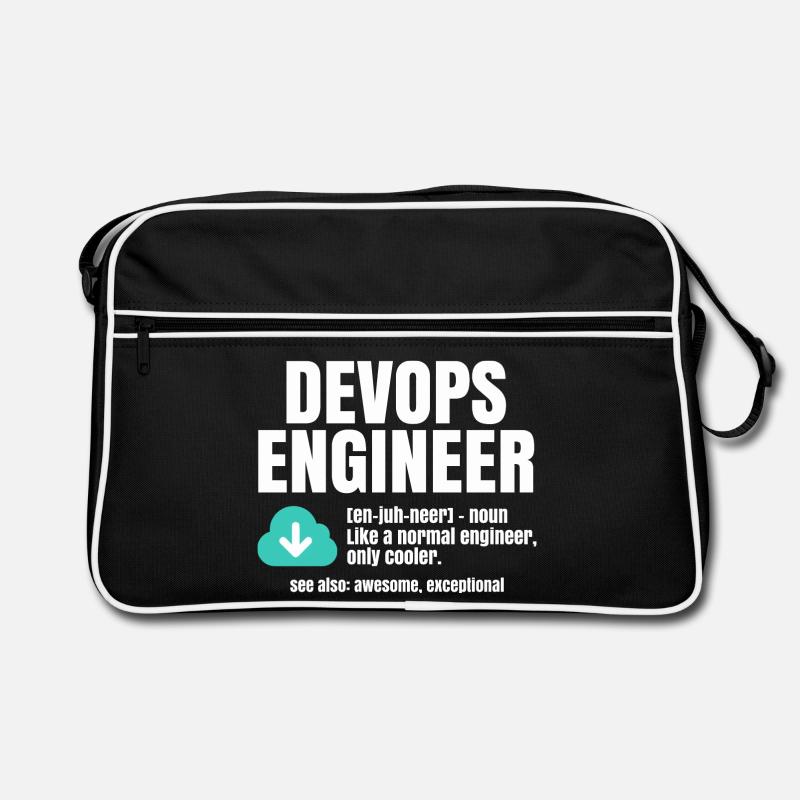 Devops-Ingenieur - Retro Tasche - Schwarz/Weiß