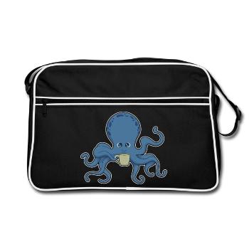 Chope pieuvre - Sac Retro - noir/blanc - Devant