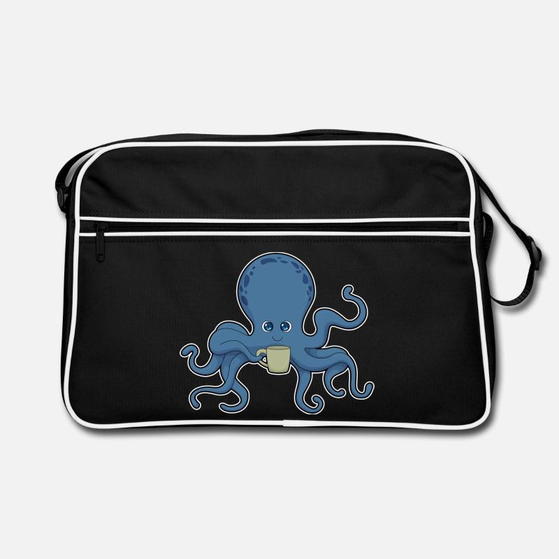 Krake Becher Retro Tasche