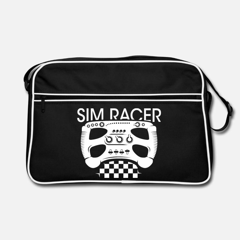 Simracer Volant Drapeau à damier jeu Formule Racing Sac Retro