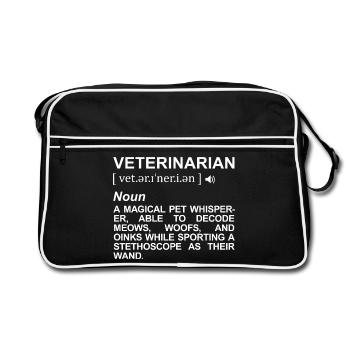 Dictionnaire vétérinaire - Sac Retro - noir/blanc - Devant