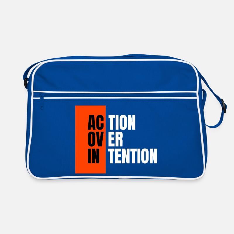 Action over intention. Retro Tasche