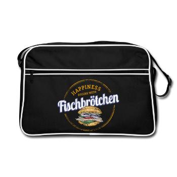 Fish sandwiches with herring or herring - Retro Bag - black/white - Front