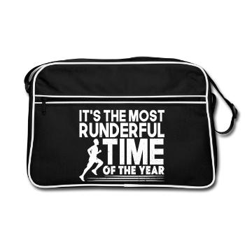 Marathon Runner Most Runderful Time Running - Retro Bag - black/white - Front