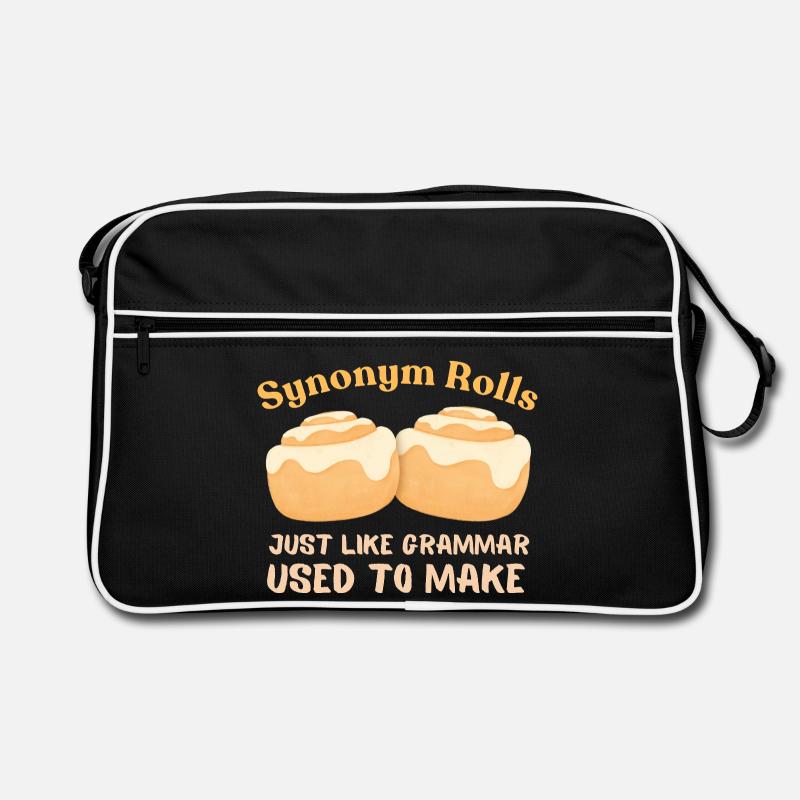 Synonym Rolls Grammatik Humor Design Retro Tasche