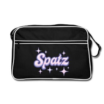 Spatz / Y2K Design - Retro Tasche - Schwarz/Weiß - Vorne