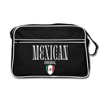 Original from Mexico, I love Mexico - Retro Bag - black/white - Front