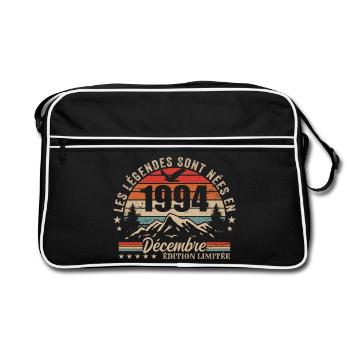 Retro December 1994 - 31 Year Gift - Retro Bag - black/white - Front