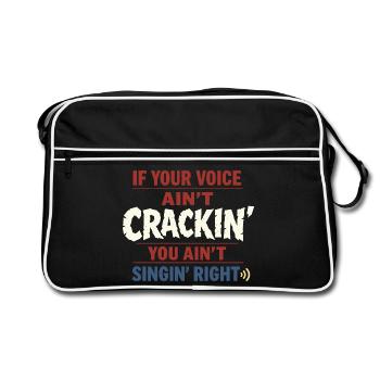 Shanty Crew folk music community - Retro Bag - black/white - Front