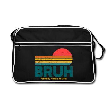 Retro Sunset Bruh Mama - Retro Bag - black/white - Front