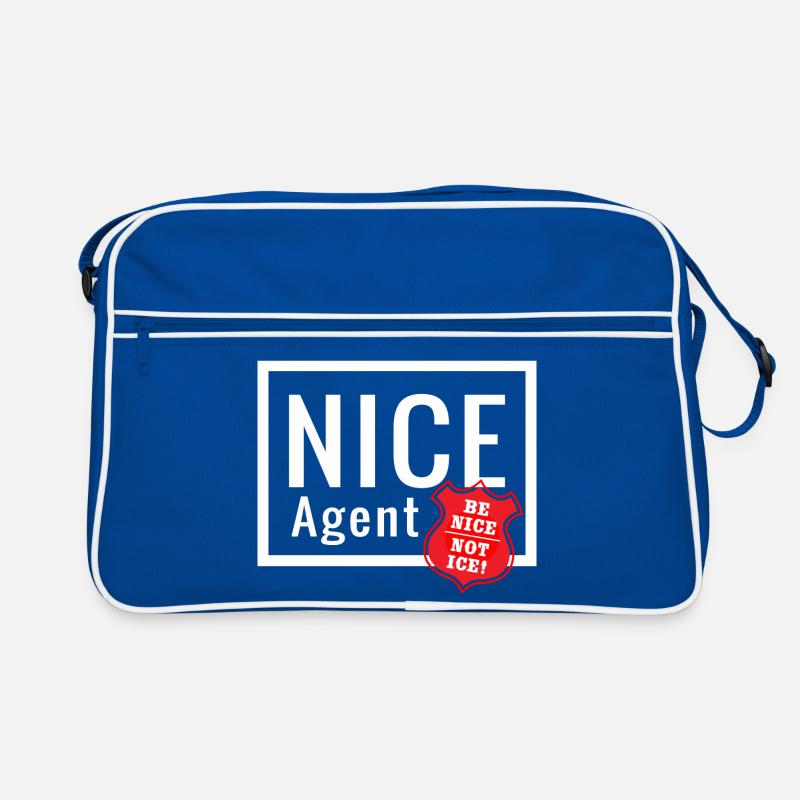 NICE Agent Logo mit Statement Be Nice Badge Retro Tasche