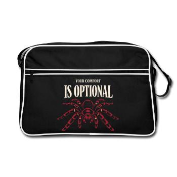 Tarantel Tarantel Halter Spinnenbesitzer - Retro Tasche - Schwarz/Weiß - Vorne