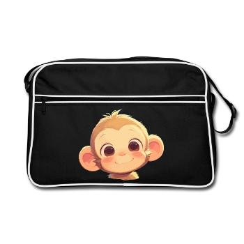 Macaque Macaque - Retro Bag - black/white - Front