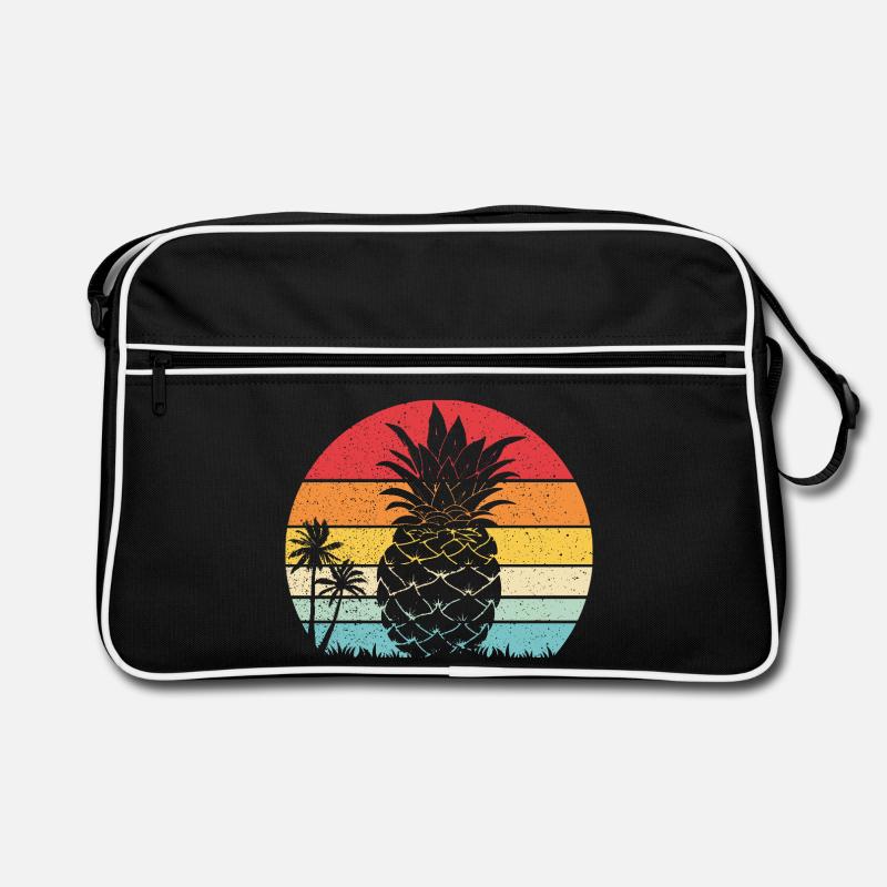 Pineapple Summer Retro Beach Vintage Sunset Retro Bag