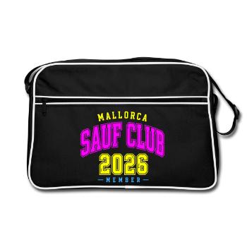 Malle 2026 Membre du Sauf Club Mallorca 2026 - Sac Retro - noir/blanc - Devant
