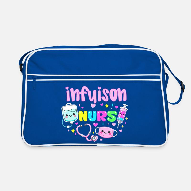 Infirmière en Perfusion Cadeau Soignant Kawaii Sac Retro